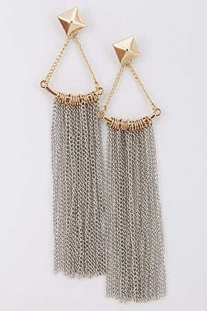 Triangle Tassel Fringe Drop Earrings 5JBC3